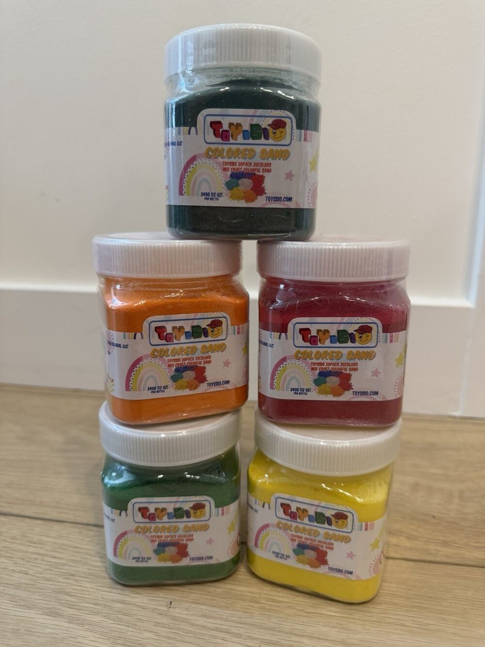 Sand for Sand Art [ 5 Colors ] Colored Sands Bulk, Delightful Sands